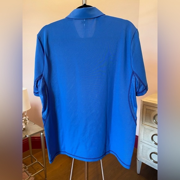 Men's Warehouse MSX Michael Strahan Blue Polo Shirt large NWT - Picture 3 of 10